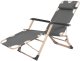 Leżak składany, metalowy zero gravity regulowana, leżanka ogrodowa szara UNIWERSALNY 5