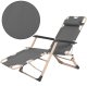 Leżak składany, metalowy zero gravity regulowana, leżanka ogrodowa szara UNIWERSALNY 6