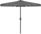 Springos Parasol ogrodowy z korbą 410 cm duży składany na balkon, taras ciemnoszary UNIWERSALNY 1
