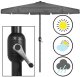 Springos Parasol ogrodowy z korbą 410 cm duży składany na balkon, taras ciemnoszary UNIWERSALNY 12