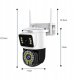 Podwójna Kamera Wifi ZEWNĘTRZNA 8MPx Obrotowa ULTRA HD BIAŁA ZOOM DETEKCJA [TS-Smart] 2