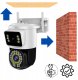 Podwójna Kamera Wifi ZEWNĘTRZNA 8MPx Obrotowa ULTRA HD BIAŁA ZOOM DETEKCJA [TS-Smart] 5
