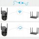 Podwójna Kamera WIFI IP Zewnętrzna Obrotowa 8MPX Mikrofon FUNKCJE AI CZARNA [S-II] 1