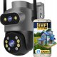 Podwójna Kamera WIFI IP Zewnętrzna Obrotowa 8MPX Detekcja Funkcje AI AUDIO [S-I] 1