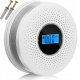 CZUJNIK DYMU I CZADU DETEKTOR TLENKU WĘGLA CO BEZPRZEWODOWY LCD GŁOŚNY 1
