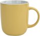 Kubek ceramiczny 400 ml żółto-biały 1