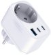 Adapter sieciowy 3MK Hyper Comfort       Charger 30W 1xUSB-A 2xUSB-C 1xSchuko PD QC3.0 biały 5