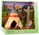 Zestaw Indiański Figurki Wioska Indianie Namiot Tipi KajakTotem LEAN Toys 4