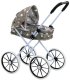 LeanToys Wózek Dla Lalek Duże Koła Składany Gwiazdki Chmurki Szary 60cm LEAN Toys 2