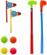 Zestaw Do Gry W Golfa Wózek 3 Kije 2 Chorągiewki 4 Piłeczki LEAN Toys 1