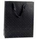 Torba Prezentowa Papierowa Elegancka Złote Kropki Czarna 32 x 26 x 10cm 1