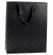Torba Prezentowa Papierowa Elegancka Złote Kropki Czarna 32 x 26 x 10cm 1