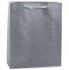 Torba Prezentowa Papierowa Szara Elegancka Złote Kropki 32 x 26 x 10cm 1