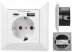 Gniazdo pojedyncze 2P+Z (Schuko), USB-A + USB-C, wyjście 5VDC, max 2,8A 2