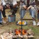 Palenisko grill ruszt ogniskowy ogrodowy wiszący okrągły przenośny+torba 6