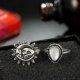 ITIMPORT Srebrny ZESTAW PIERŚCIONKÓW RETRO PUNK BOHO 75 6