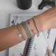 ZESTAW BRANSOLETEK BOHO RETRO PUNK Charms BANGLE SREBRNE 4 sztuki KOMPLET 2