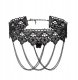 CHOKER Koronkowy Haft Czarny NASZYJNIK Gothic CH02 1