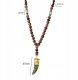 Naszyjnik Drewniany NEPAL BUDDYJSKI MALA Amulet KORALIKI Handmade TYBET 6