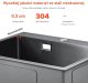 Zlew gastronomiczny basen zlewozmywak gospodarczy 55 x 45 cm czarny 1
