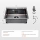 Zlew gastronomiczny basen zlewozmywak gospodarczy 55 x 45 cm czarny 5