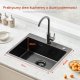 Zlew gastronomiczny basen zlewozmywak gospodarczy 55 x 45 cm czarny 6