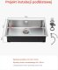 Zlew gastronomiczny basen zlewozmywak gospodarczy 70 x 43 cm stal 5