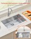 Zlew gastronomiczny basen zlewozmywak gospodarczy 70 x 43 cm stal 6