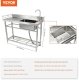 Zlew gastronomiczny basen zlewozmywak gospodarczy + blat 120x50 cm 6