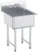 Zlew gastronomiczny basen zlewozmywak gospodarczy 61x61 cm 1