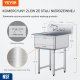 Zlew gastronomiczny basen zlewozmywak gospodarczy 61x61 cm 6