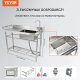 Zlew gastronomiczny basen zlewozmywak gospodarczy + blat 100x50 cm 6