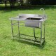 Zlew gastronomiczny basen zlewozmywak gospodarczy + blat 100x50 cm 7