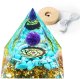 Piramida ORGONIT +LED Lampka PODSTAWA 5cm KRYSZTAŁ KAMIENIE AMULET 5cm HX18 1