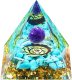 Piramida ORGONIT +LED Lampka PODSTAWA 5cm KRYSZTAŁ KAMIENIE AMULET 5cm HX18 3