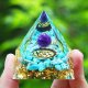 Piramida ORGONIT +LED Lampka PODSTAWA 5cm KRYSZTAŁ KAMIENIE AMULET 5cm HX18 4