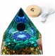 Piramida ORGONIT +LED Lampka PODSTAWA 5cm KRYSZTAŁ KAMIENIE AMULET 5cm HX19 1