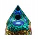 Piramida ORGONIT +LED Lampka PODSTAWA 5cm KRYSZTAŁ KAMIENIE AMULET 5cm HX19 3