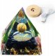 Piramida ORGONIT +LED Lampka PODSTAWA 5cm KRYSZTAŁ KAMIENIE AMULET 5cm HX13 10