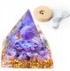 Piramida ORGONIT +LED Lampka PODSTAWA 5cm KRYSZTAŁ KAMIENIE AMULET 5cm HX04 1