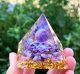 Piramida ORGONIT +LED Lampka PODSTAWA 5cm KRYSZTAŁ KAMIENIE AMULET 5cm HX04 4