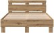 łóżko vidaXL Dąb rzemieślniczy Lite drewno dębowe 135 x 190 cm trwałe 7