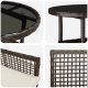 vidaXL Zestaw mebli jadalnych Zestaw 3 Brązowy Rattan, Metal Wytrzymały 9