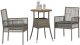 vidaXL Zestaw Mebli Jadalnych 3-częściowy Szary Rattan, Metal 3