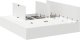 vidaXL Rama łóżka Biała Drewno King 2