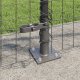 vidaXL Słupki Ogrodzeniowe Zestaw 26 Szary Beton, Metal 2