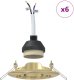 vidaXL Lampy Zestaw 6 Złote Metal 9 cm Nowoczesne Lampy wpuszczane 3