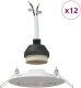 vidaXL Lampy Zestaw 12 Białe Plastikowe 9 cm Lampy wpuszczane 4