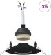 Lampy vidaXL Zestaw 6 Czarny Plastik 9 cm Nowoczesne 3
