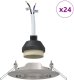 vidaXL Lampy Zestaw 24 Srebrne Aluminium 9 cm Lampy wpuszczane LED 3